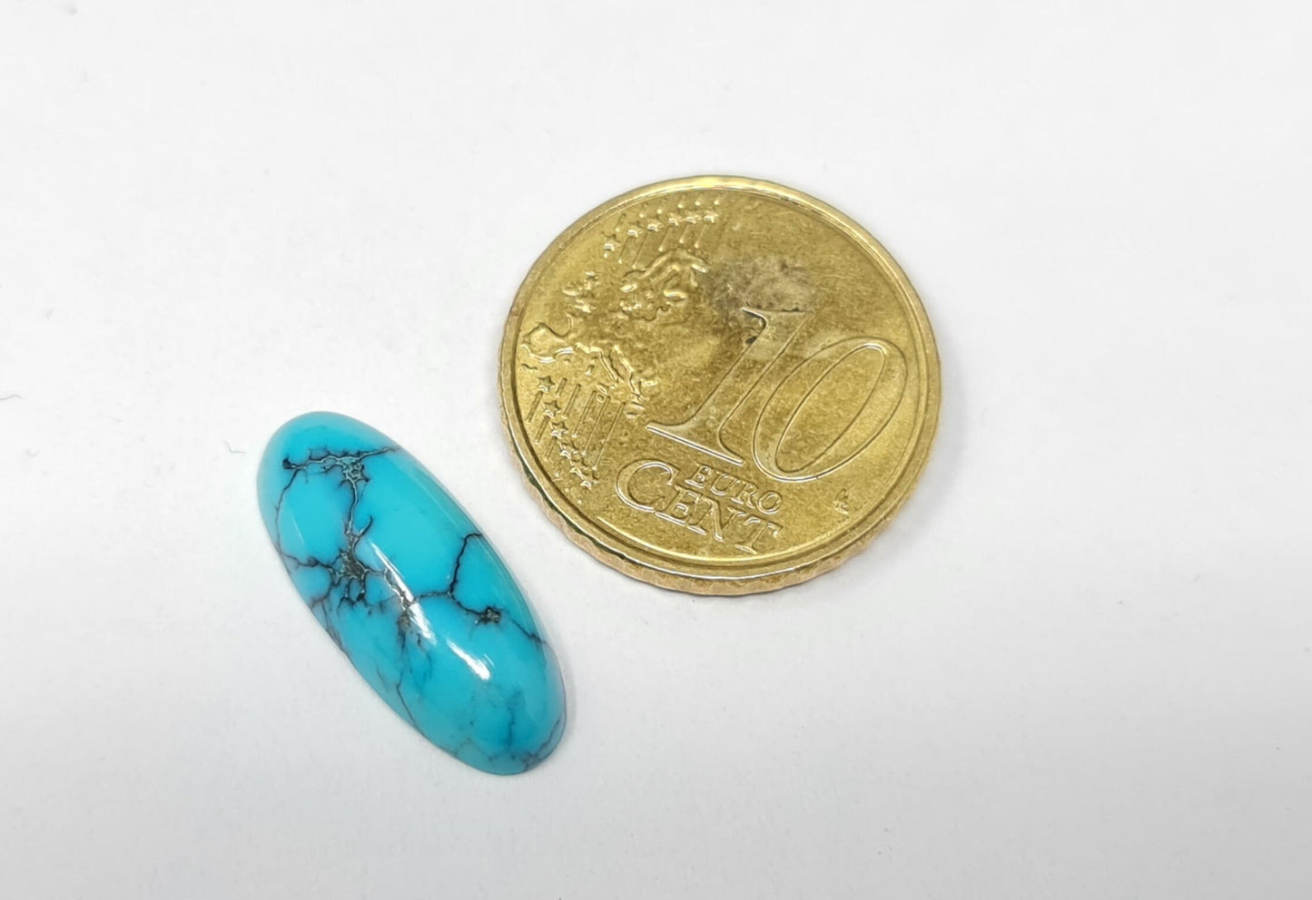 Nr.126 Ovaler Türkis Cabochons (stab.) , 19x8mm 5,48ct