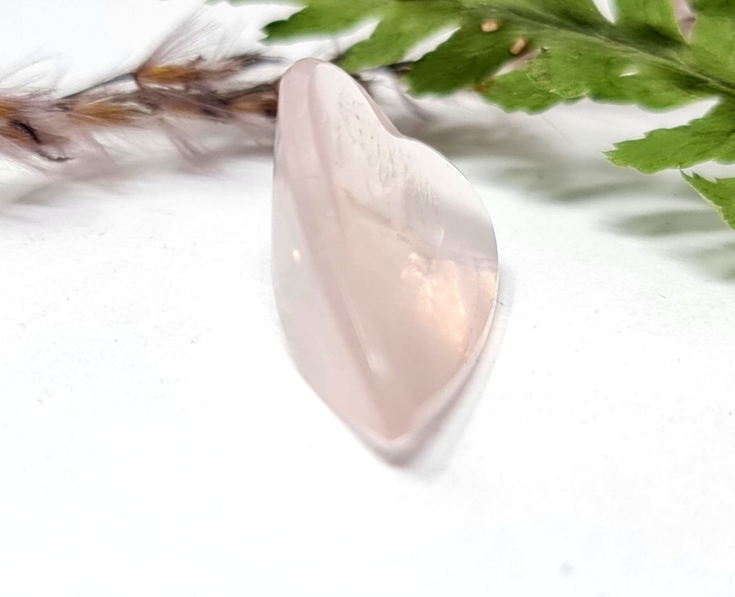 Nr33 Rosenquarz rosa Herz Spiegelschliff 22x15mm 11,47ct