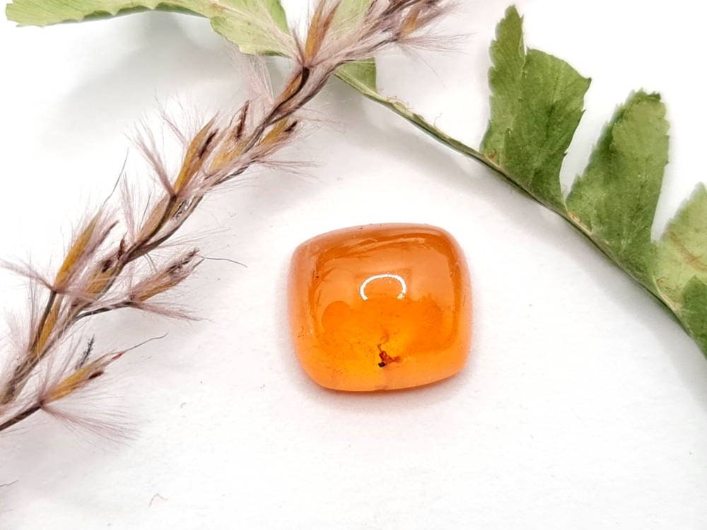 Rechteckiges Mandaringranat Cabochon orange 10,7x10mm 7,79ct (Nr.524)
