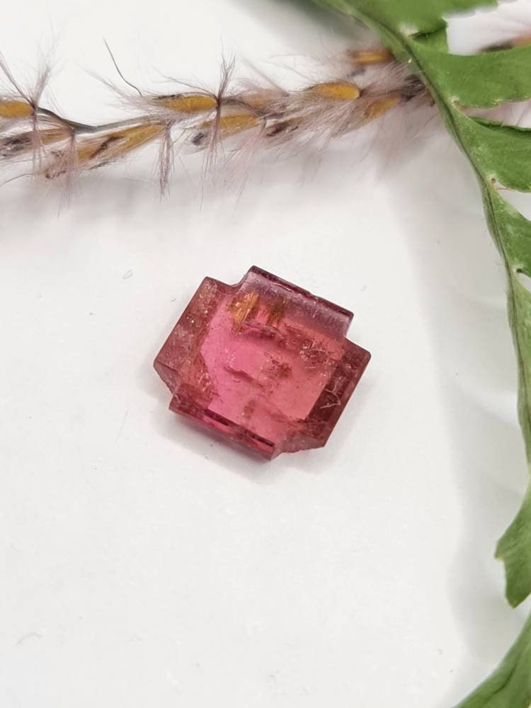 Pink Turmalin, Sonderschliff in flacher Kreuzform 11x11mm 2.90ct (Nr.240)