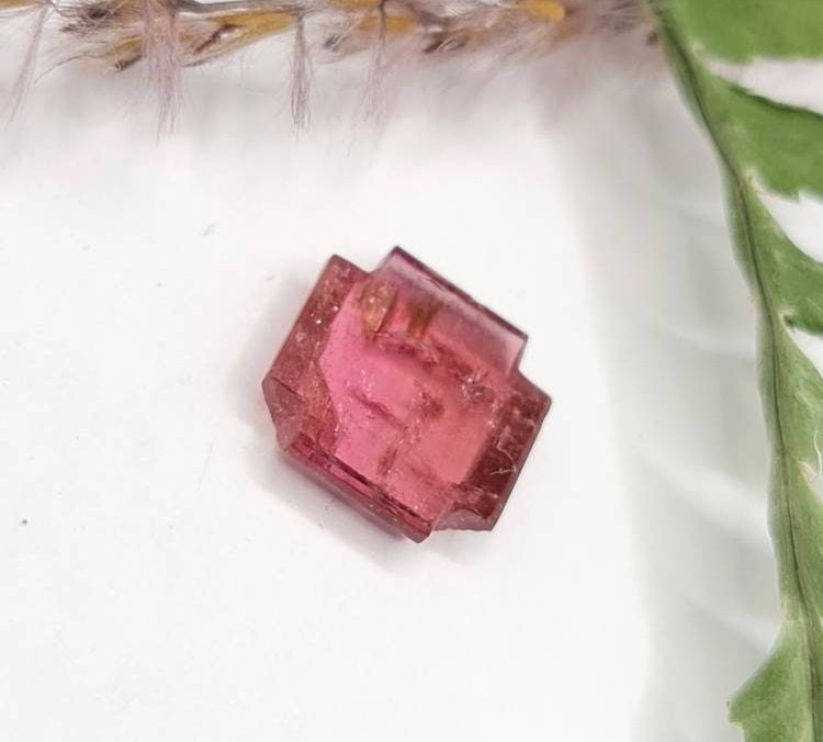 Pink Turmalin, Sonderschliff in flacher Kreuzform 11x11mm 2.90ct (Nr.240)