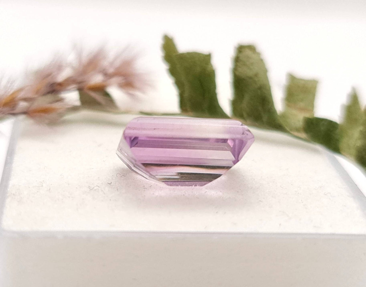 Echter violetter Amethyste lila rechteck facettiert 12,5x9,6mm 6,3ct (Nr.931)