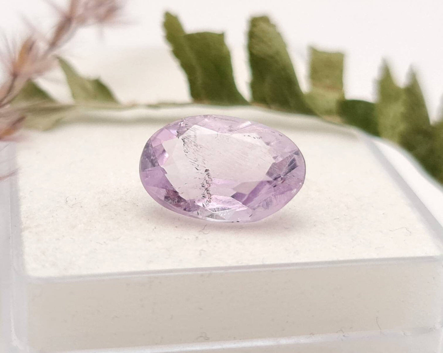 Echter violetter Amethyste lila Oval 14x10mm facettiert 5,1ct (Nr.956)