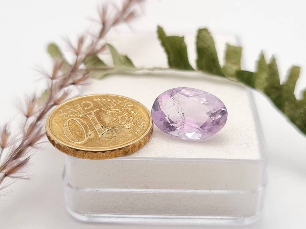 Echter violetter Amethyste lila Oval 14x10mm facettiert 5,1ct (Nr.956)