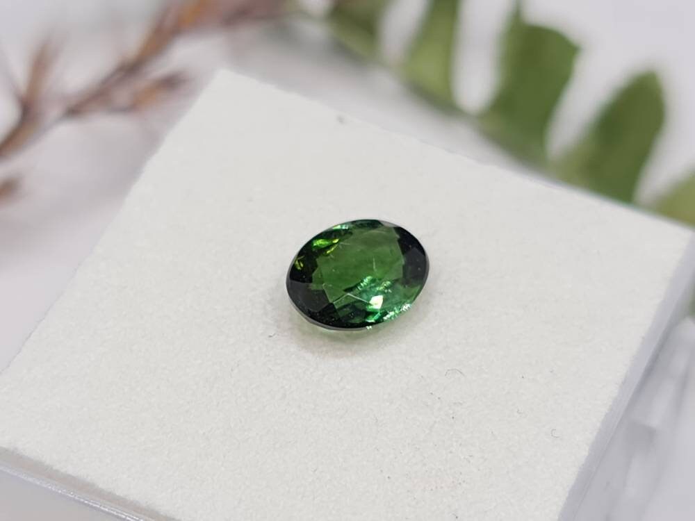 Nr.272 Grüner Turmalin oval facettiert 7x6mm 0.88ct