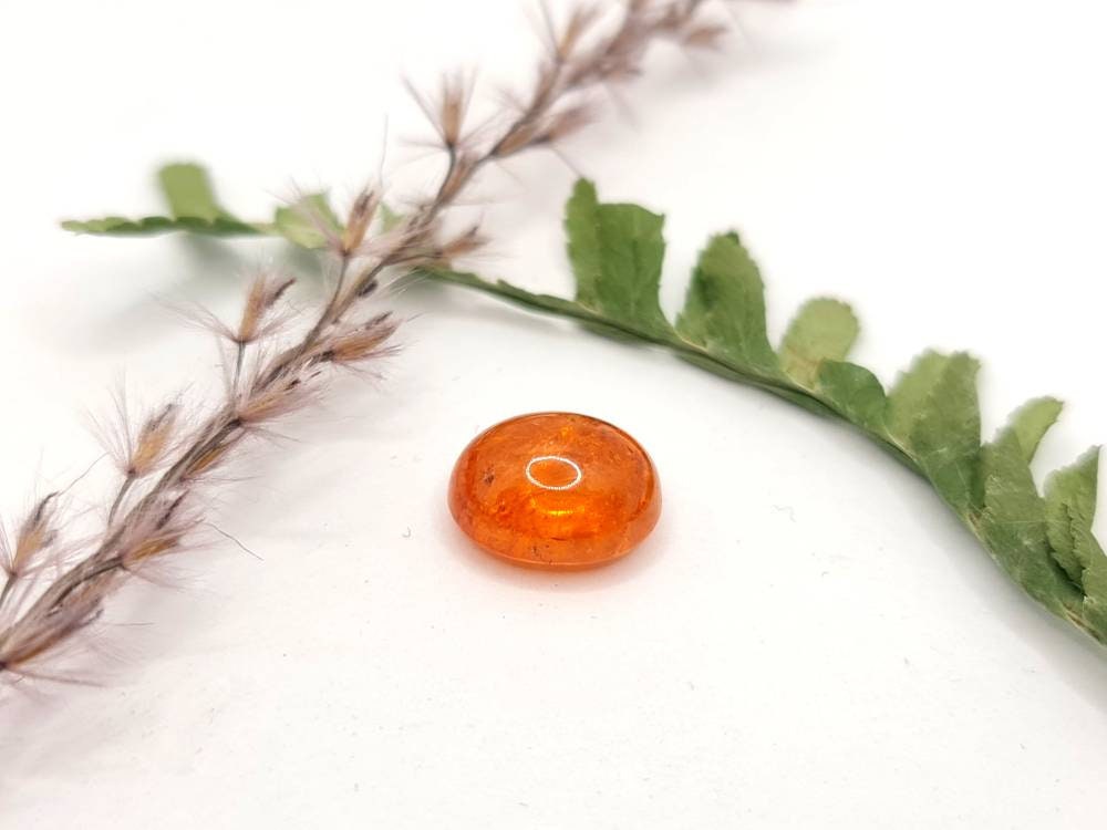 Mandaringranat oval Cabochon orange 11x9mm 6,91ct (Nr.415)