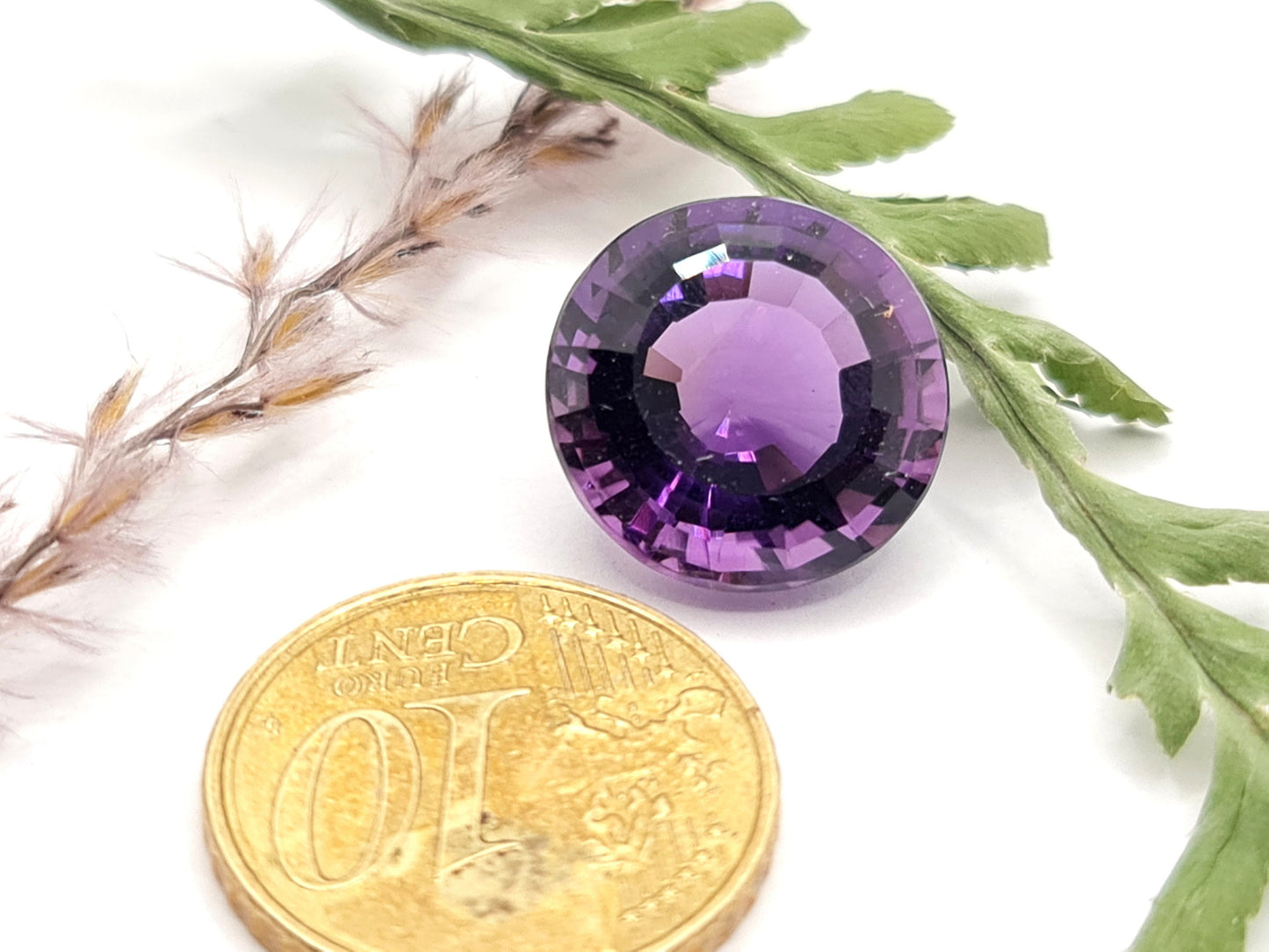 Amethyst rund facettiert 14,7mm 11,06ct (Nr.453)