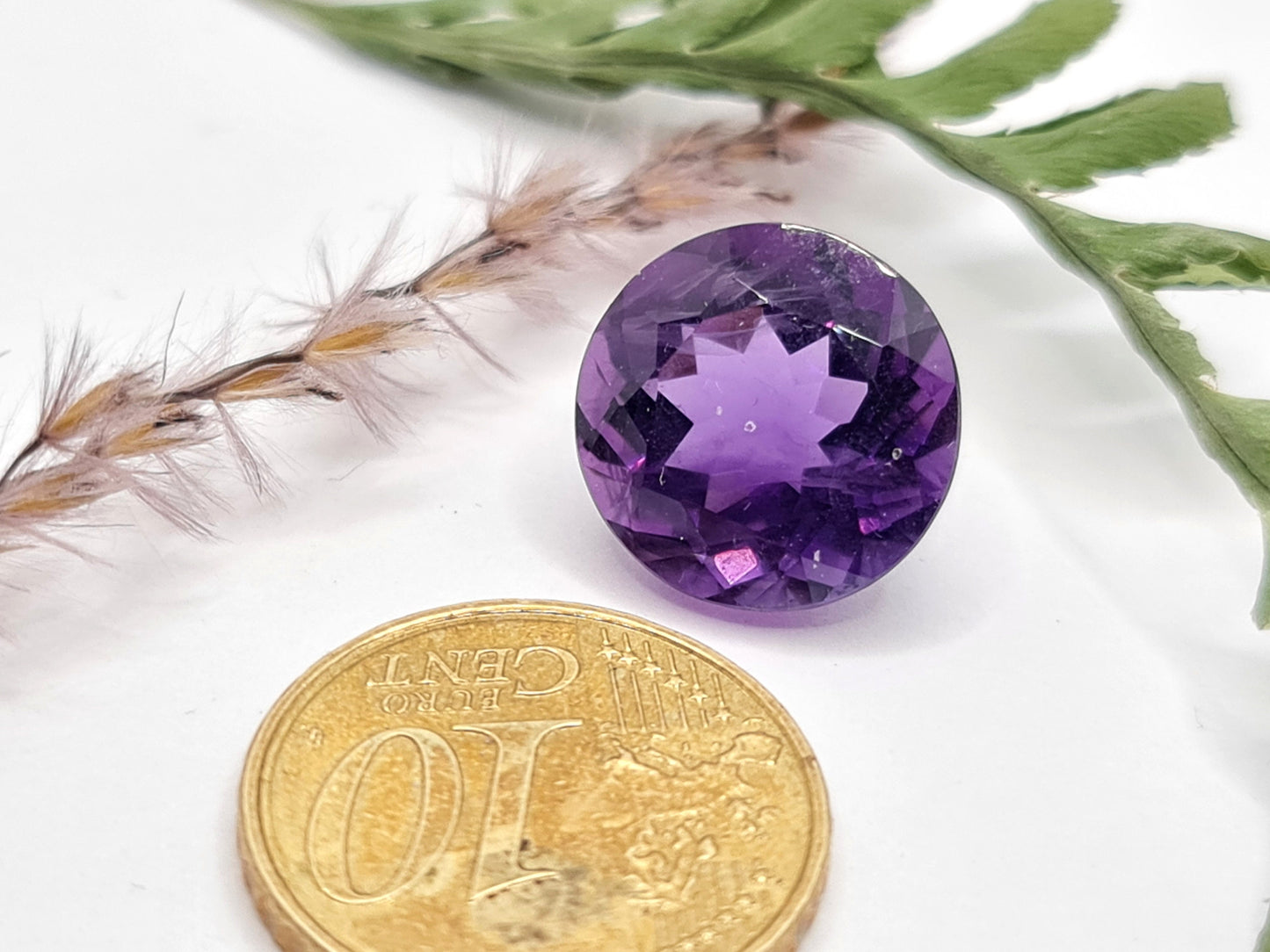 Amethyst rund facettiert 14mm 9,46ct (Nr.456)