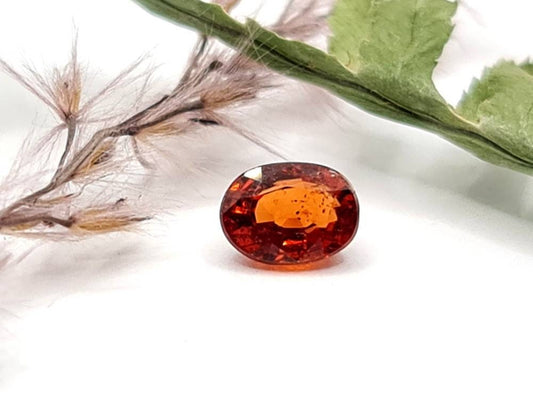 Oval facettierter Mandaringranat Spessartin orange 6,2x4,7mm 0,99ct (Nr.491)