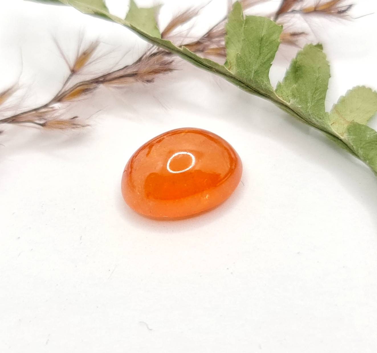 Mandaringranat oval Cabochon orange Spessartin 12,2x9,2mm 7,45ct (Nr.510)