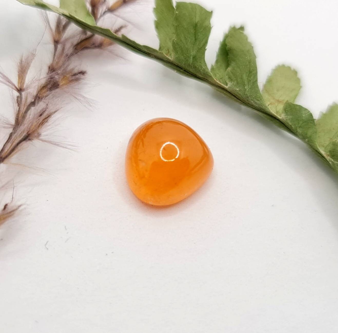 Orangefarbenes natürliches Mandaringranat Cabochon Spessartin 9,9x9,2mm 5,42ct (Nr.511)