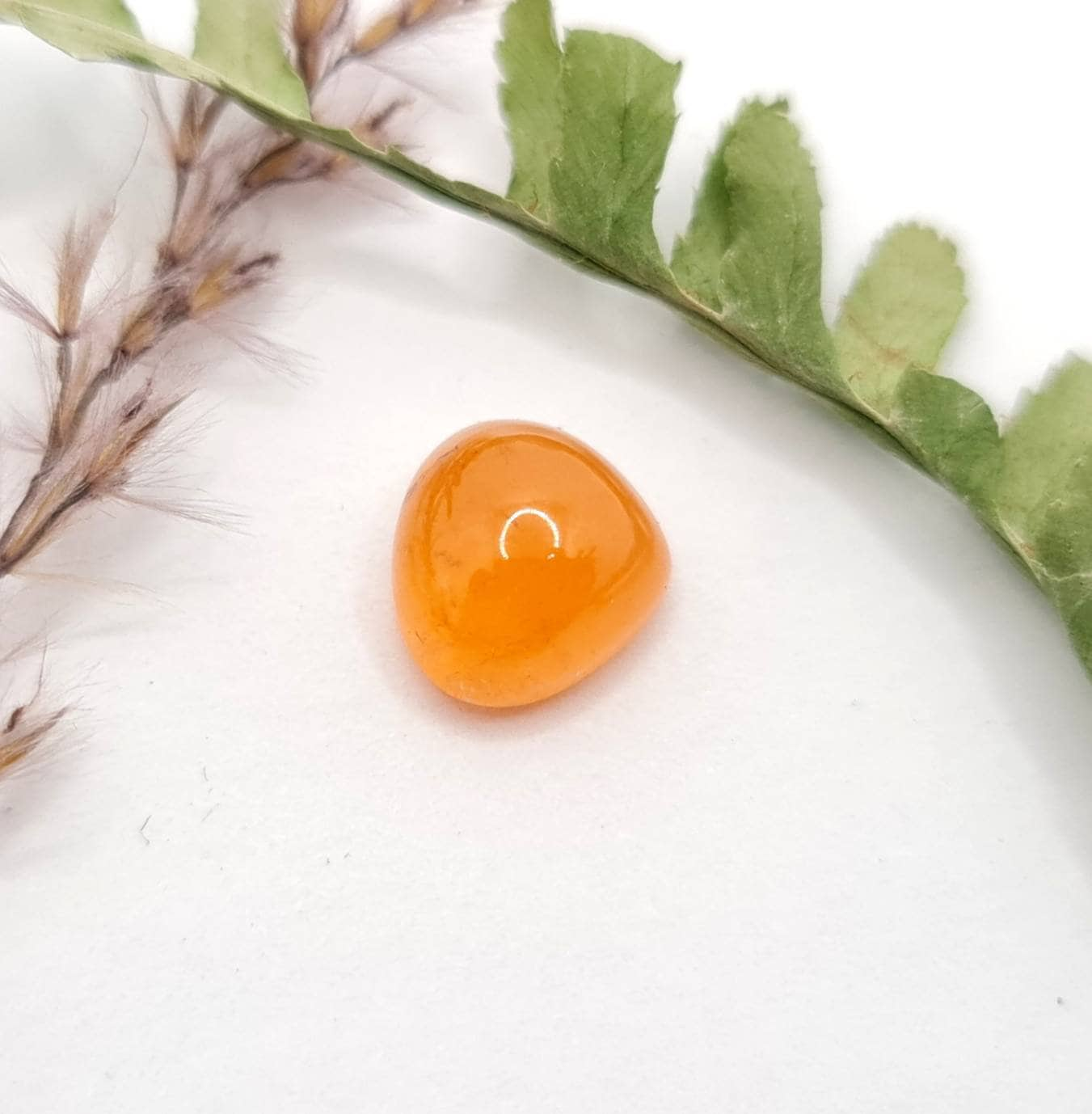 Orangefarbenes natürliches Mandaringranat Cabochon Spessartin 9,9x9,2mm 5,42ct (Nr.511)