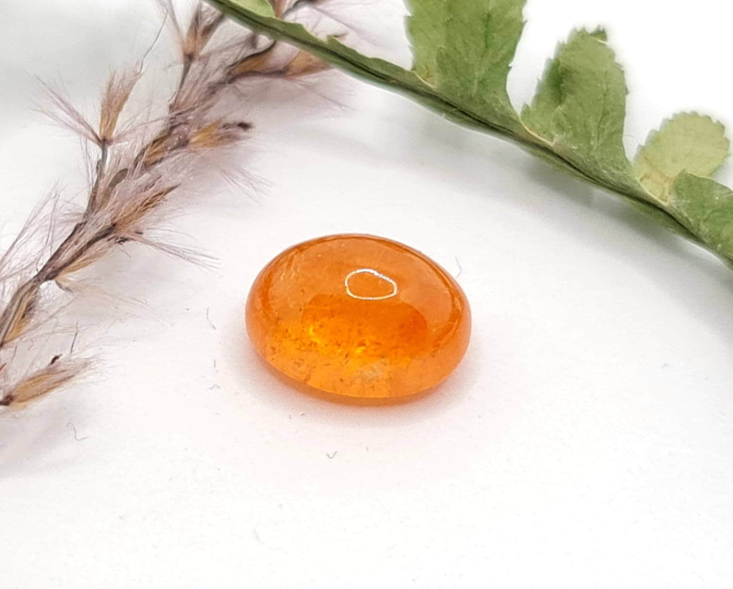 Ovales Mandaringranat Cabochon orange 10,7x8,4mm 5,96ct (Nr.512)