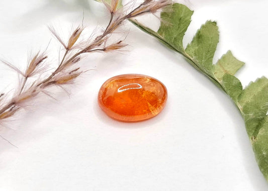 Ovales Mandaringranat Cabochon Spessartin orange 12x9mm 5,8ct (Nr.514)