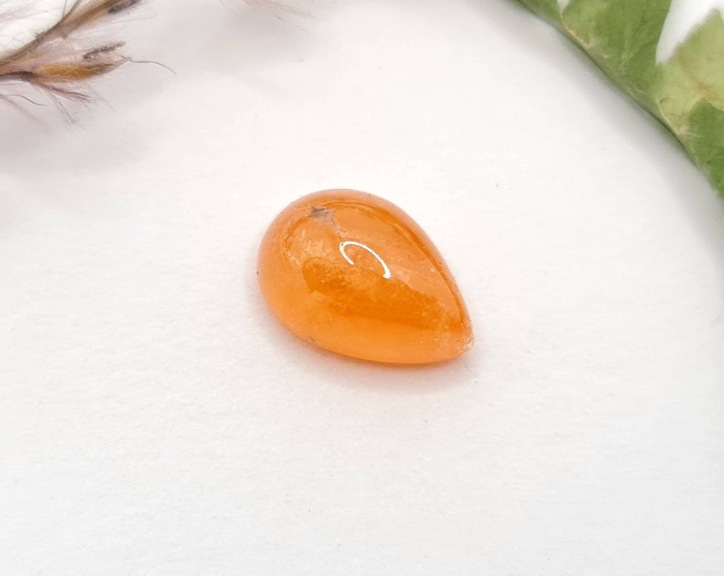 Mandaringranat Cabochon Tropfen Spessartin orange 11,7x8,1mm 5,58ct (Nr.519)