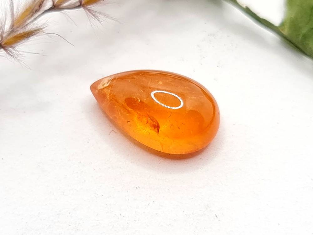 Großer Mandaringranat Tropfen Spessartin Orange 15,5x9,6mm 9,99ct (Nr.529)