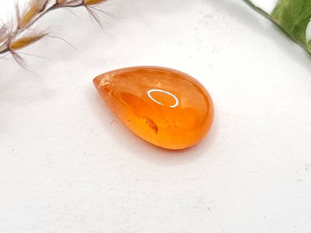 Großer Mandaringranat Tropfen Spessartin Orange 15,5x9,6mm 9,99ct (Nr.529)