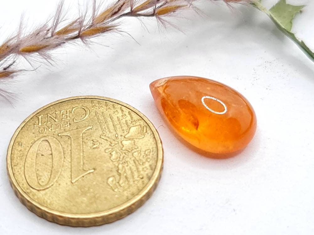 Großer Mandaringranat Tropfen Spessartin Orange 15,5x9,6mm 9,99ct (Nr.529)