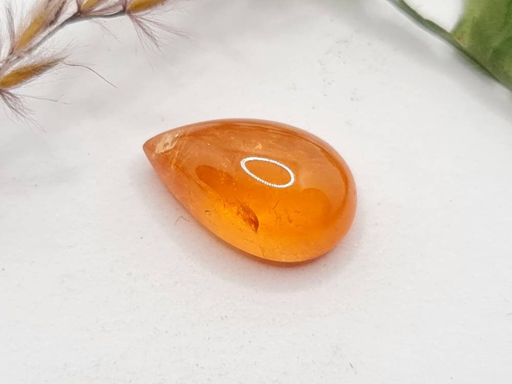 Großer Mandaringranat Tropfen Spessartin Orange 15,5x9,6mm 9,99ct (Nr.529)