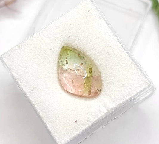 Bicolor Turmalin, Wassermelone, Cabochon 14x9mm 4,22ct (Nr.275)