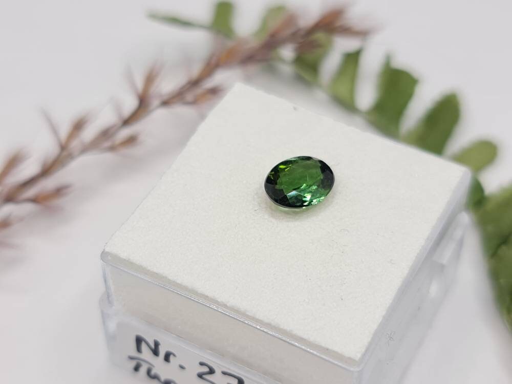 Nr.272 Grüner Turmalin oval facettiert 7x6mm 0.88ct