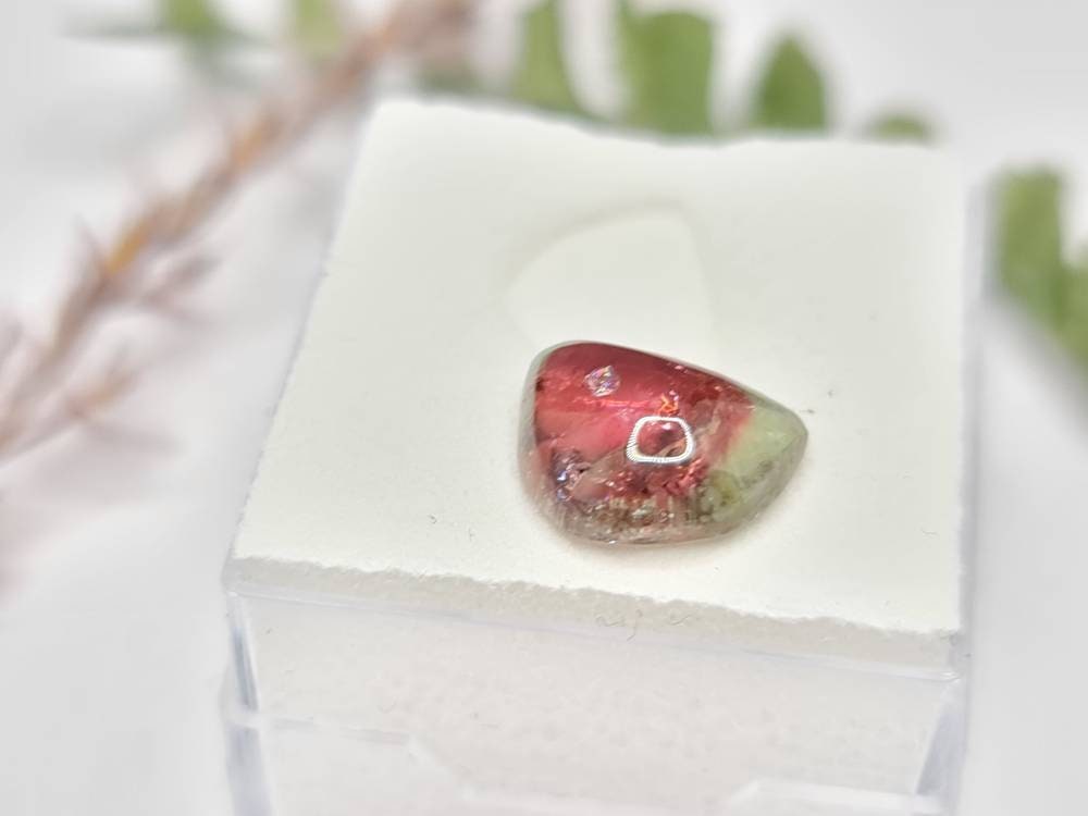 Bicolor Turmalin, Wassermelone, Cabochon 10,5x8,2mm 2,8ct (Nr.276)