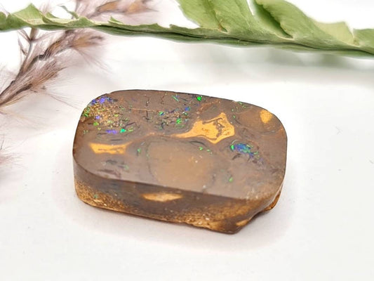 Echter australischer Boulderopal, Matrixopal grün braun 18,8x12,5mm  12,48ct (Nr.623)