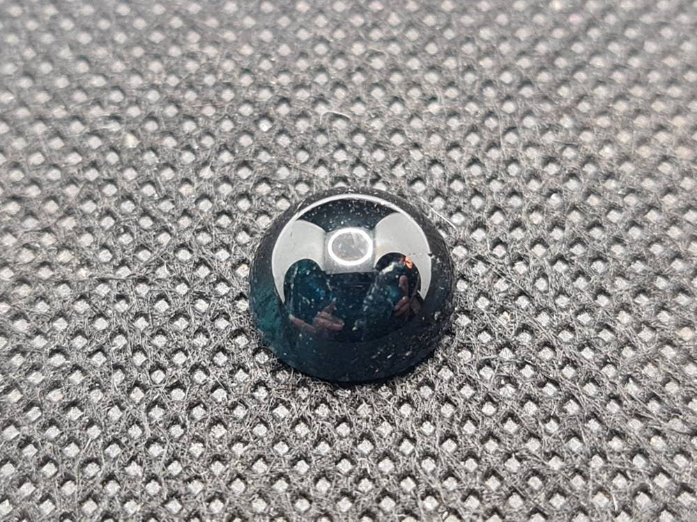 Dunkelblaues rundes Turmalin-Cabochon, Indigolit 10mm 4,65ct (Nr.358)