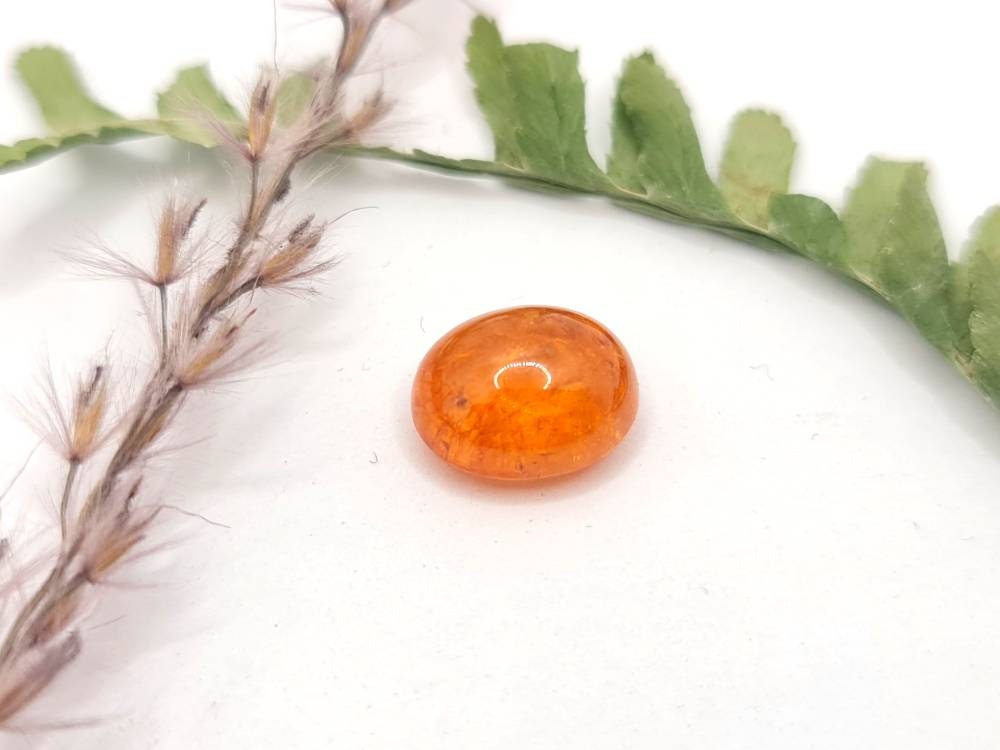 Mandaringranat oval Cabochon orange 11x9mm 6,91ct (Nr.415)