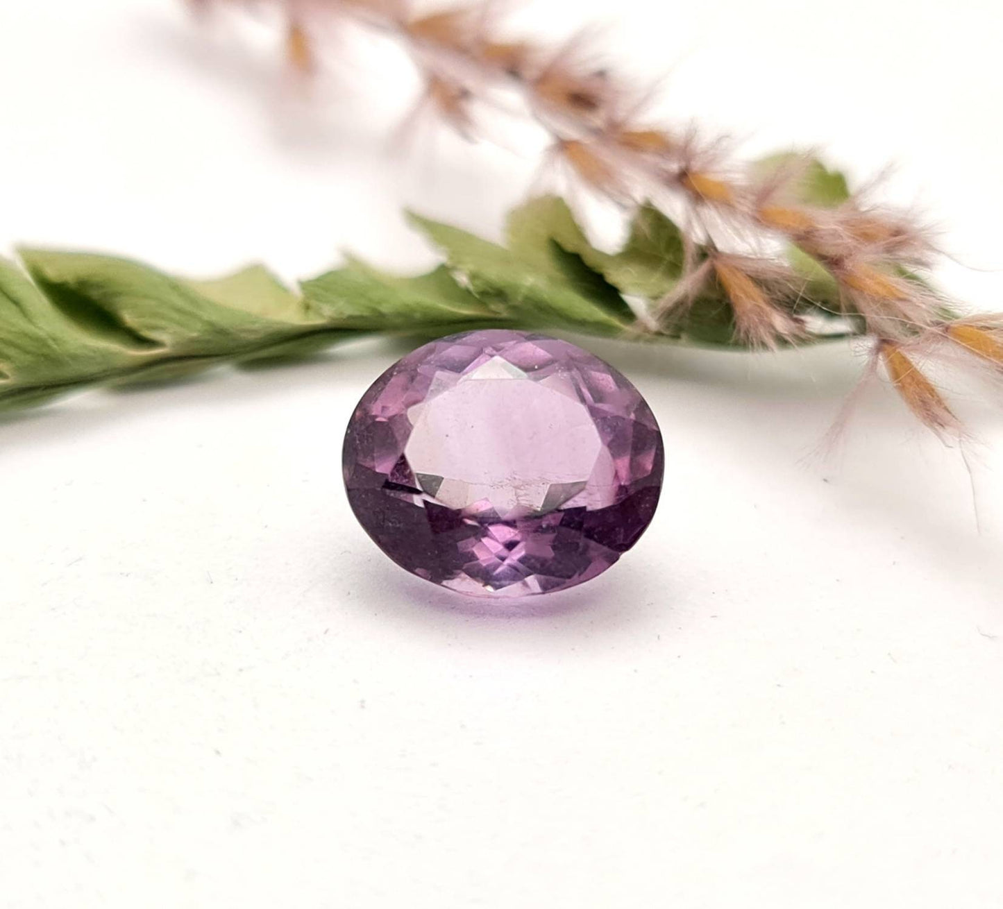 Echter ovaler Amethyst facettiert violett lila 11,6x10 mm 4,66ct (Nr.729)