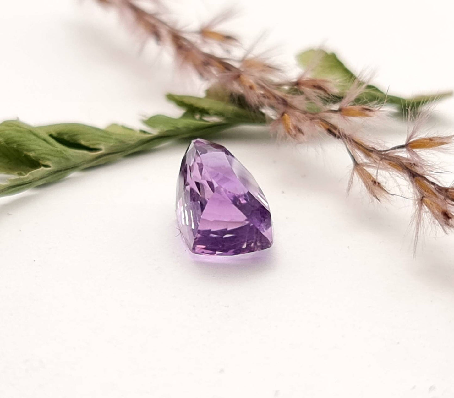 Echter facettierter Amethyst Rechteck lila violett 12,6x9,9 mm 6,99ct (Nr.743)