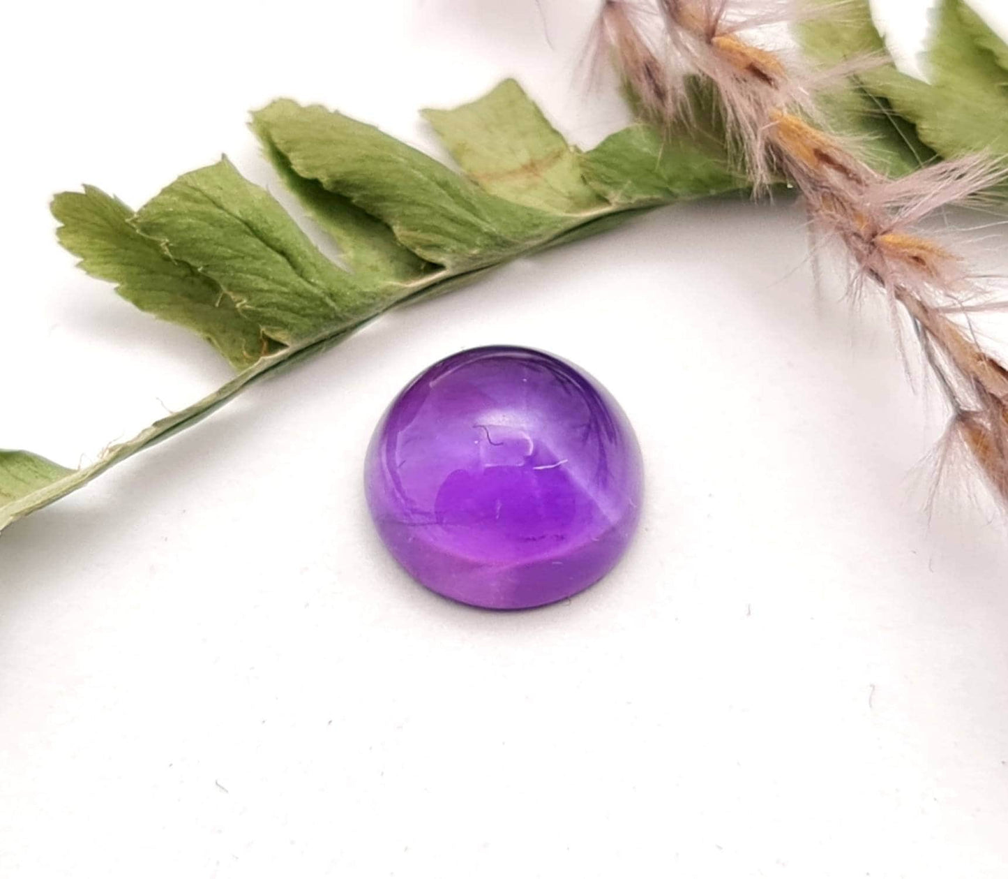 Echter violetter Amethyst Cabochon rund lila 10mm 3,78ct (Nr.744)