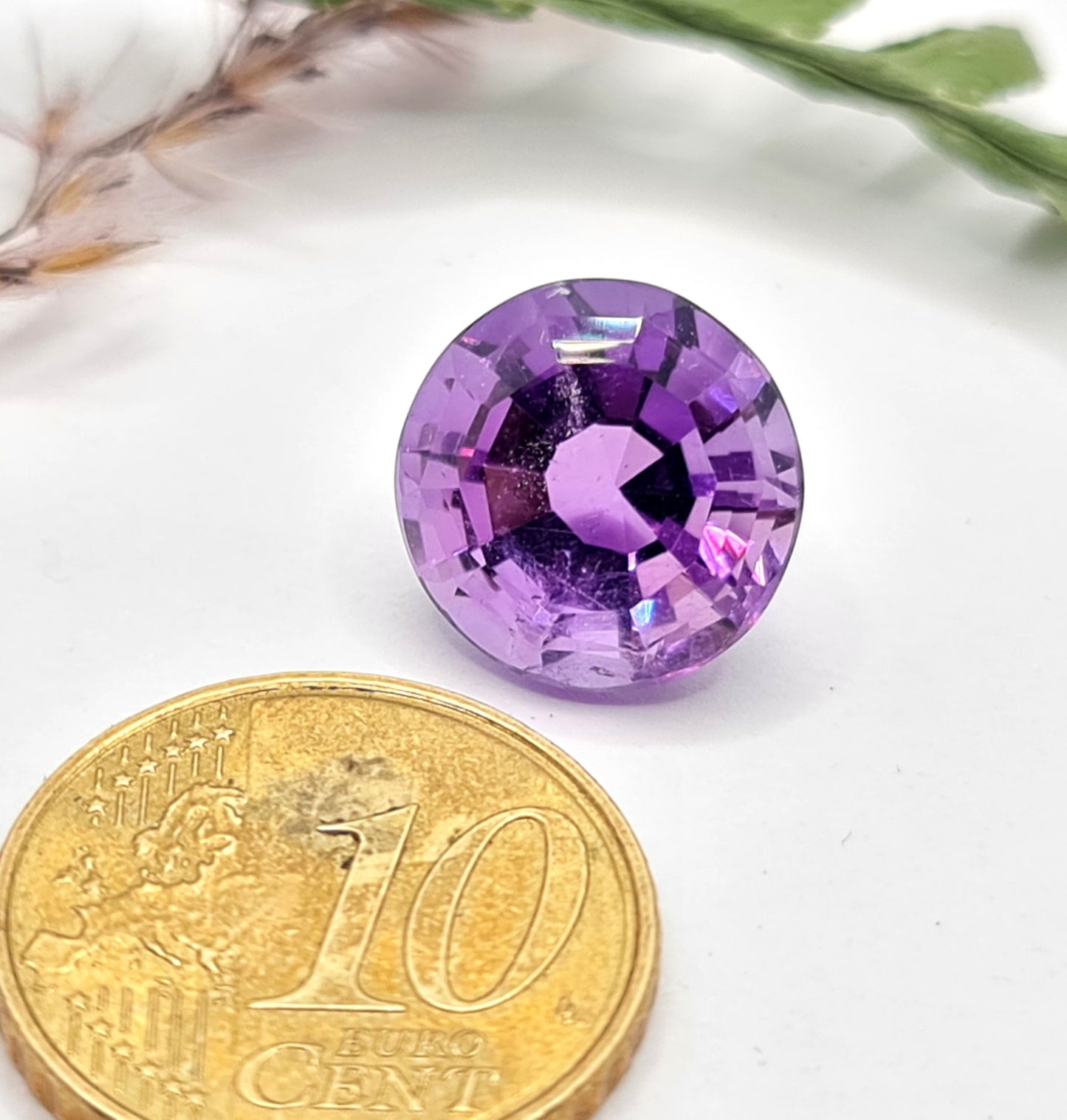 Amethyst rund facettiert 12.8mm 7,73 ct  (Nr.446)