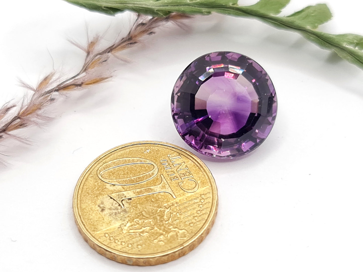 Amethyst rund facettiert 15mm 11,68ct (Nr.452)