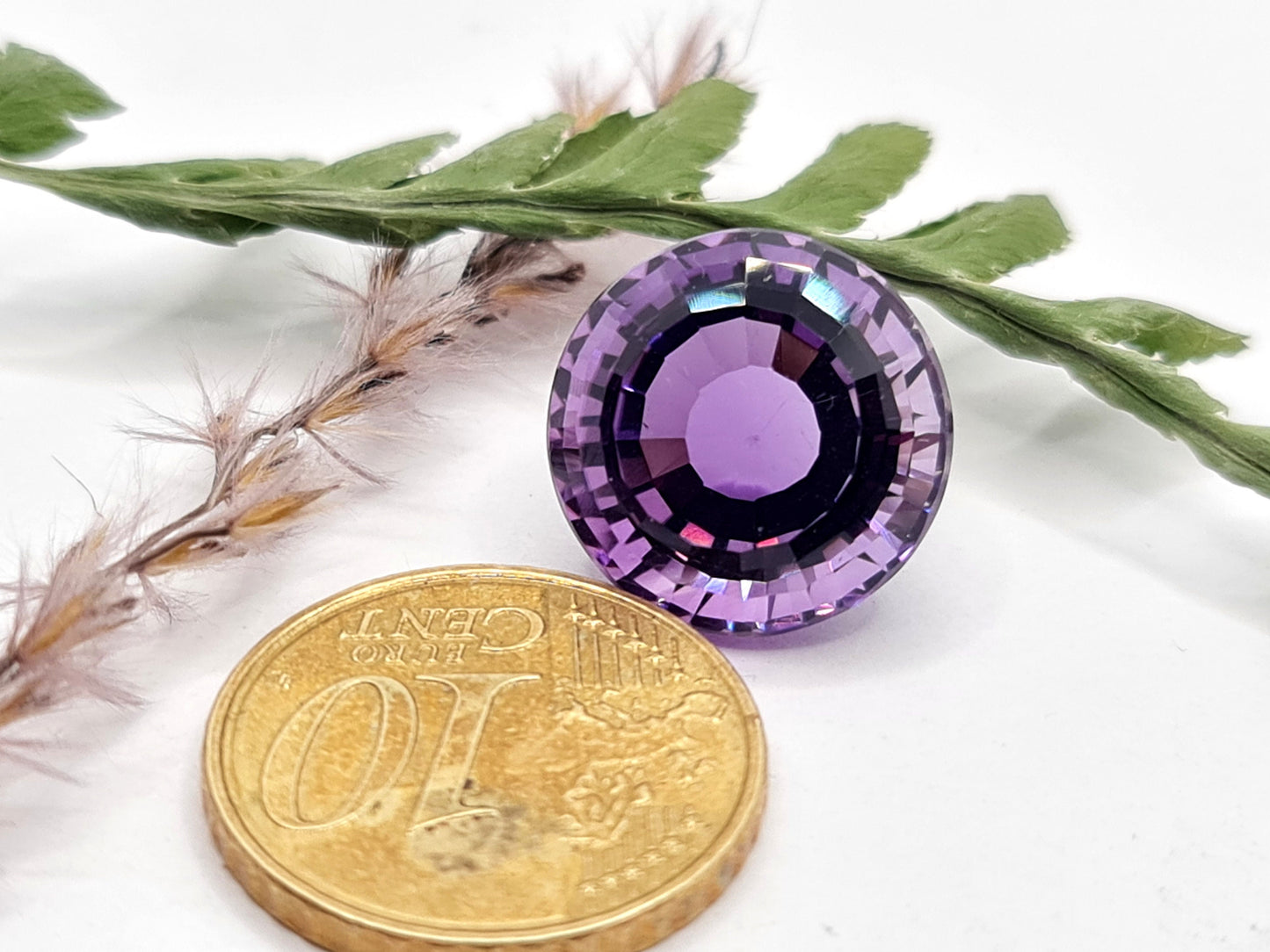 Amethyst rund facettiert 15mm 12,88ct (Nr.455)