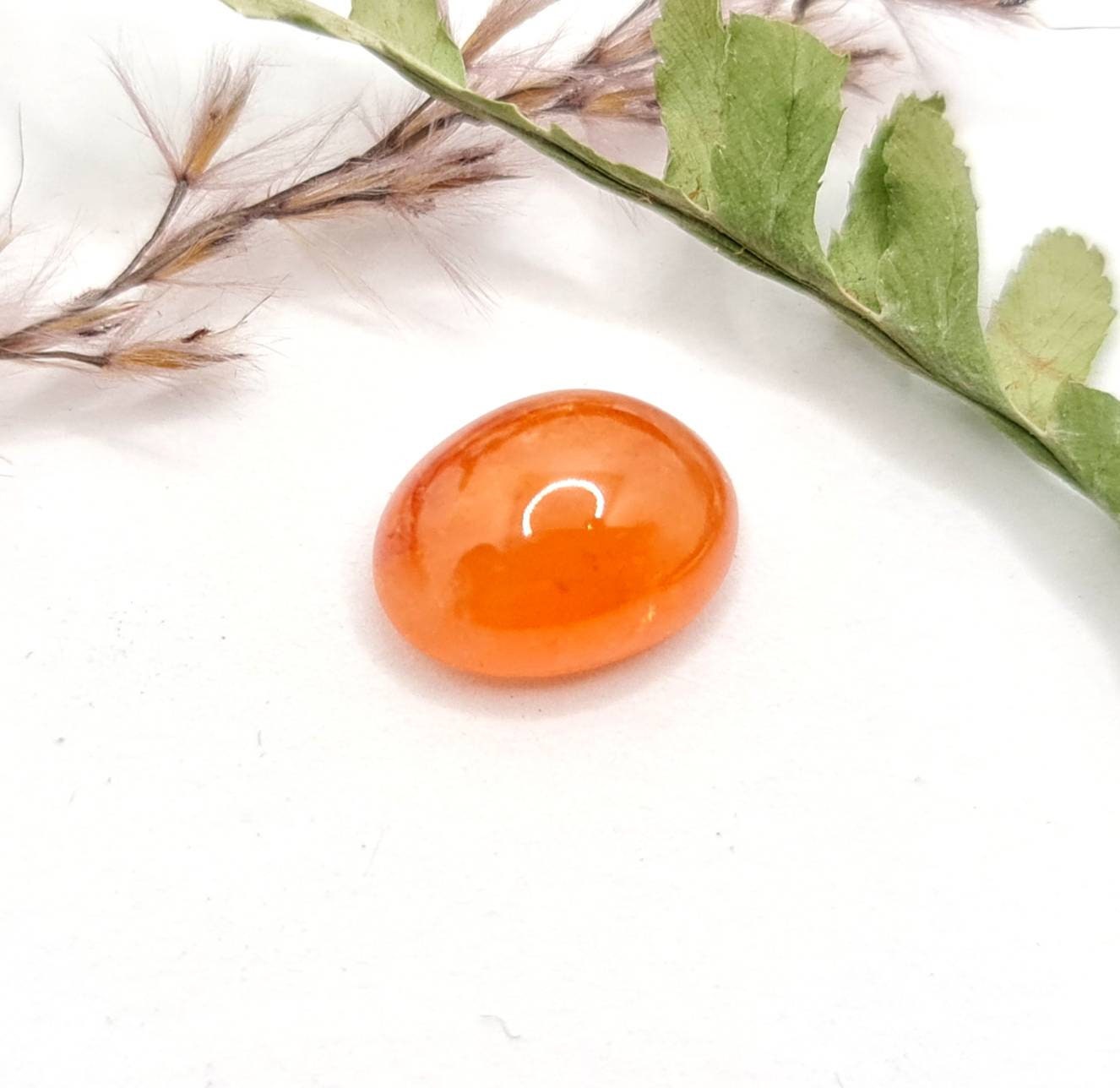 Mandaringranat oval Cabochon orange Spessartin 12,2x9,2mm 7,45ct (Nr.510)