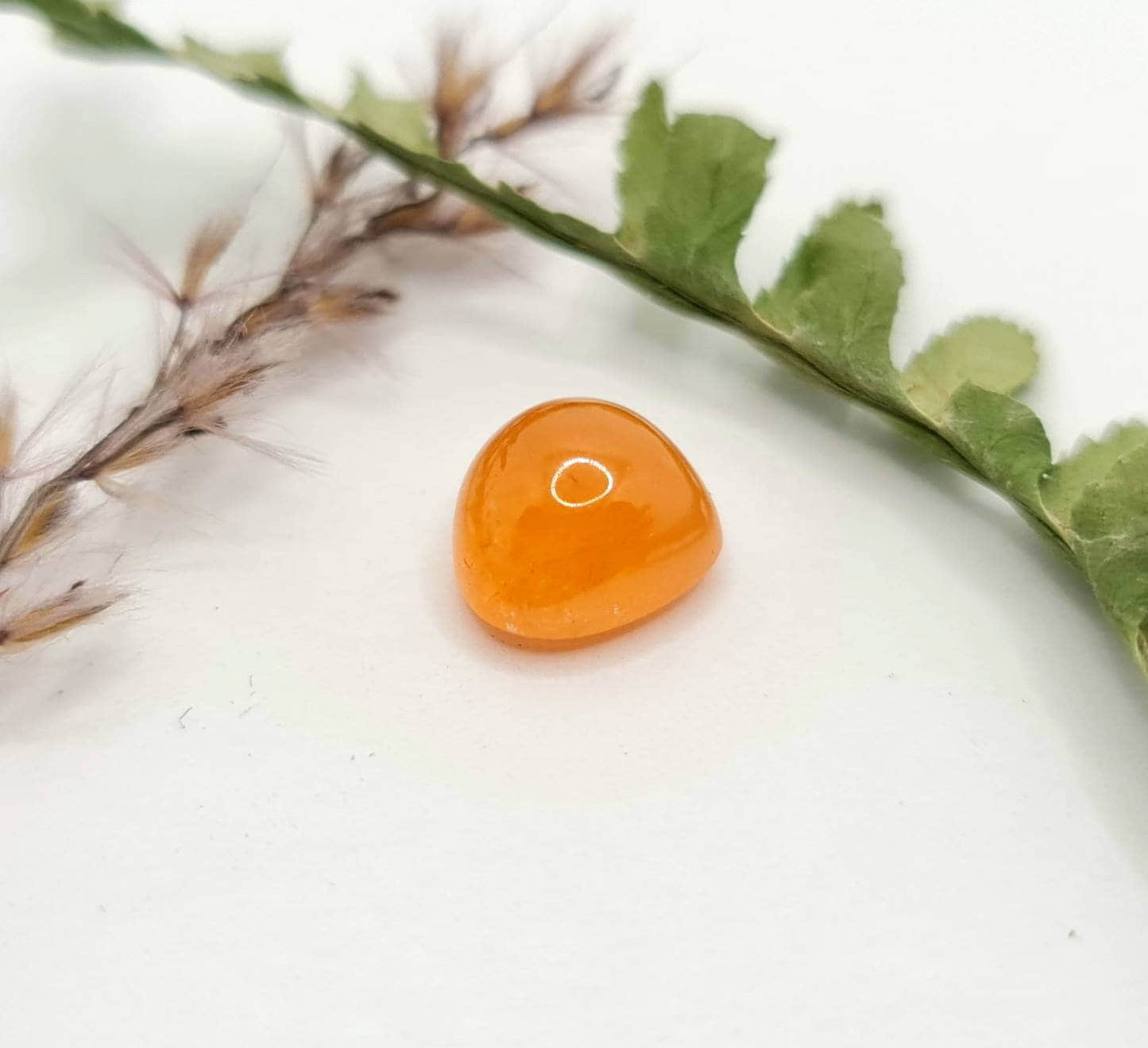 Orangefarbenes natürliches Mandaringranat Cabochon Spessartin 9,9x9,2mm 5,42ct (Nr.511)