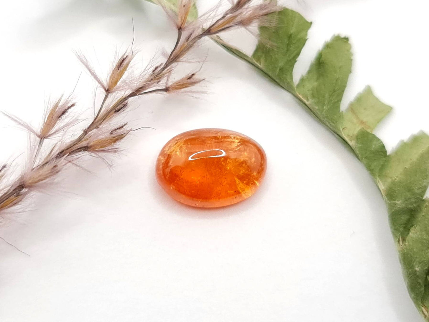 Ovales Mandaringranat Cabochon Spessartin orange 12x9mm 5,8ct (Nr.514)