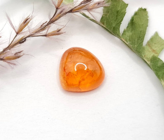 Dickbauchiger Mandaringranat Tropfen, Spessartin orange 11,2x10,4mm 6,27ct (Nr.518)