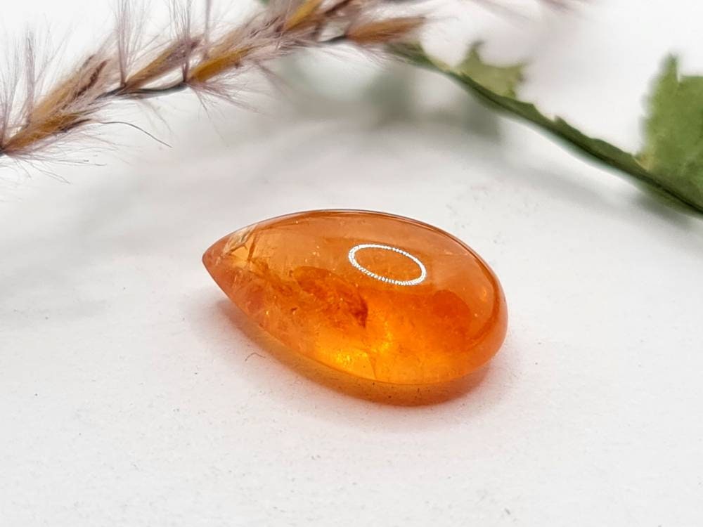 Großer Mandaringranat Tropfen Spessartin Orange 15,5x9,6mm 9,99ct (Nr.529)