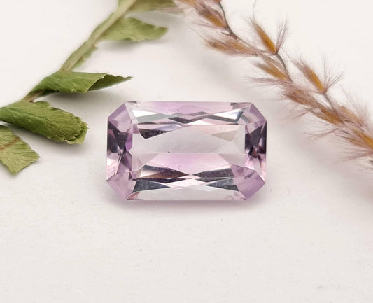 Echter facettierter Amethyst rechteck , violett lila rosa 18,5x11,3mm 10,8ct (Nr.869)