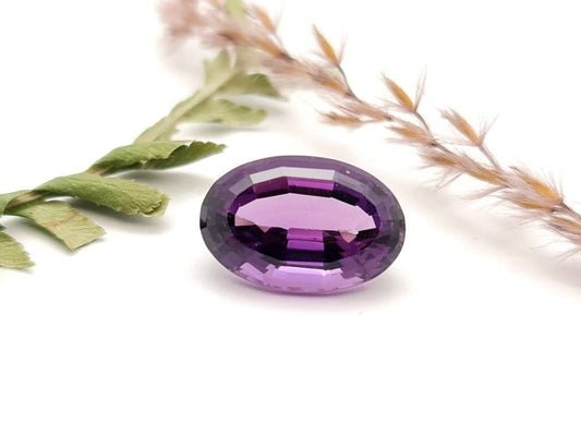 Echter facettierter Amethyst oval, violett lila 17,9x12mm 11,4ct (Nr.870)