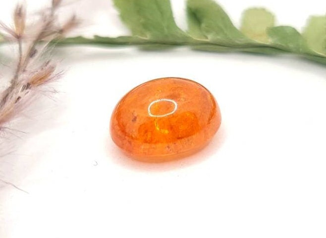 Mandaringranat oval Cabochon orange 11x9mm 6,91ct (Nr.415)