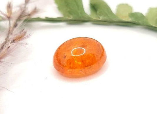 Mandaringranat oval Cabochon orange 11x9mm 6,91ct (Nr.415)