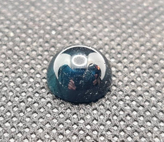 Dunkelblaues rundes Turmalin-Cabochon, Indigolit 10mm 4,65ct (Nr.358)