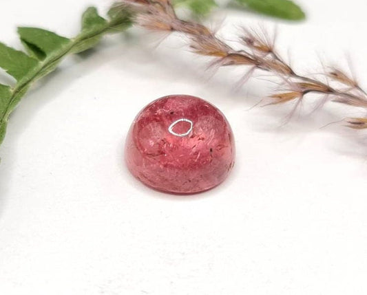 Rundes Pink-Turmalin Cabochon Rubellit rosa 12,5mm 10,28ct (Nr.351)