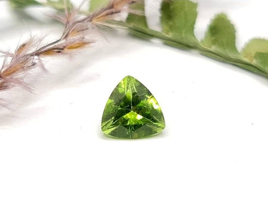 Peridot Trilliant, facettiert, grün 8x8mm 1,99ct (Nr.312)