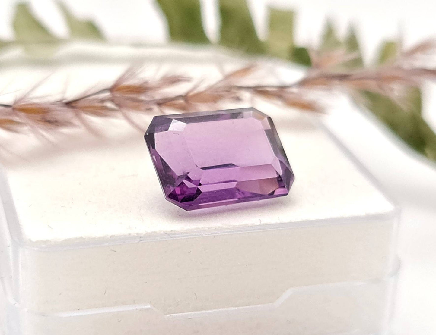 Echter violetter Amethyste lila Oktagon facettiert 13,9x9,9mm 7ct (Nr.935)