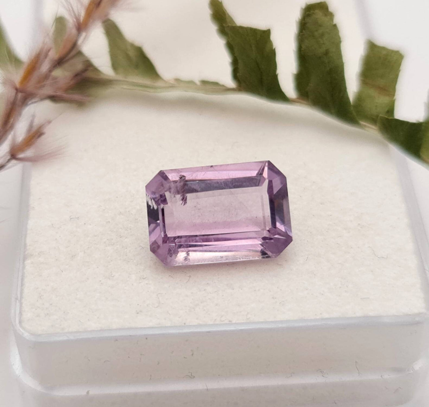 Echter violetter Amethyste lila Oktagon facettiert 12x8,2mm 4,3ct (Nr.951)