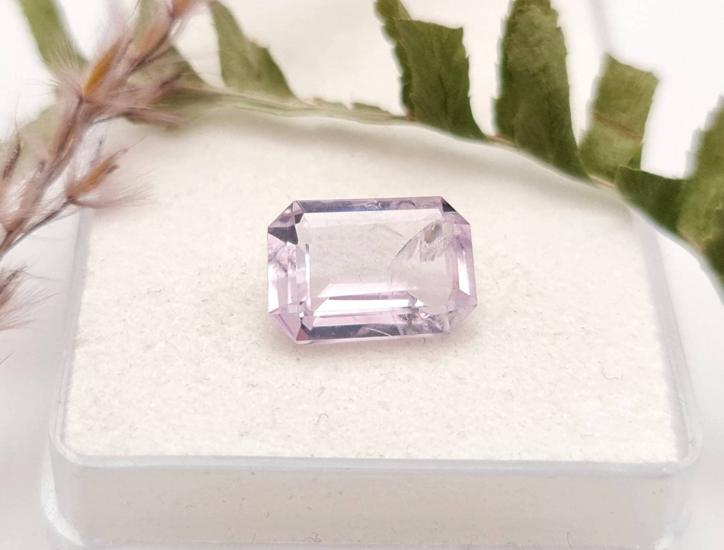 Echter violetter Amethyste lila Oktagon facettiert 10,8x8,2mm 3,7ct (Nr.952)